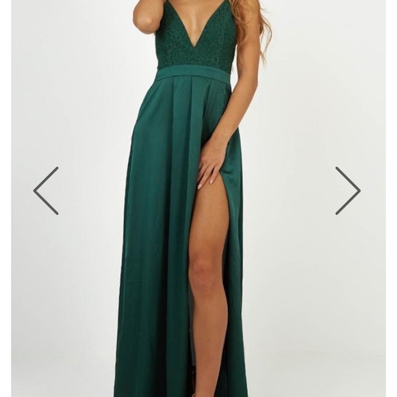 showpo emerald dress